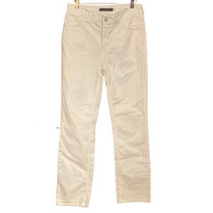 NYDJ white straight leg Ankle Chino Pant Jean spandex stretch slimming sz 6